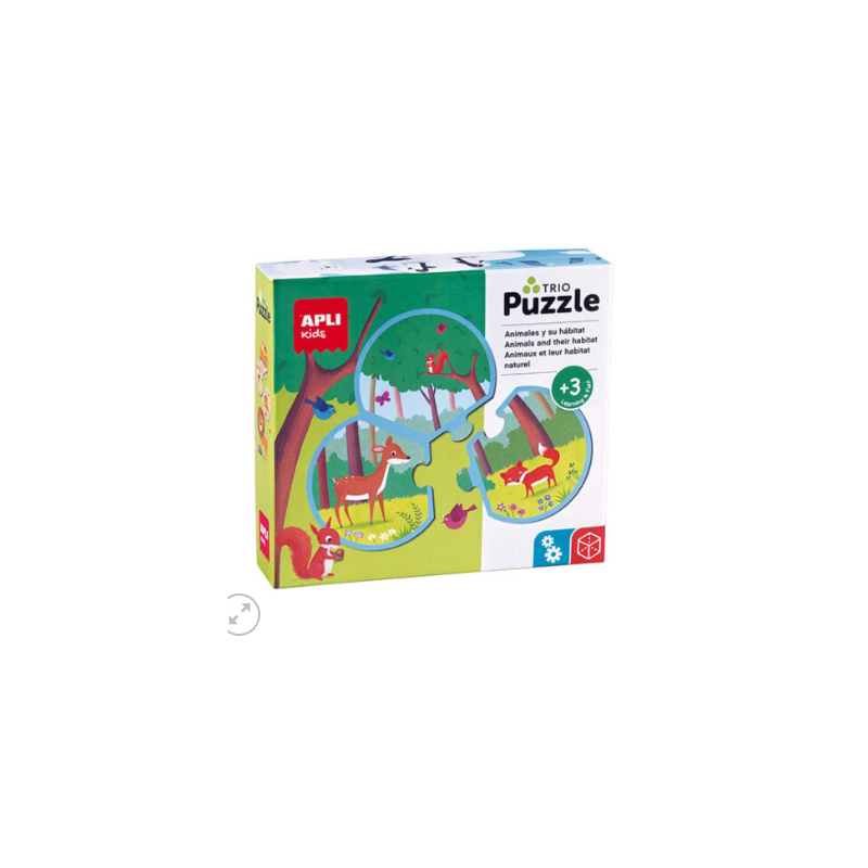 PUZZLE TRIO ANIMALES Y SU HABITAT