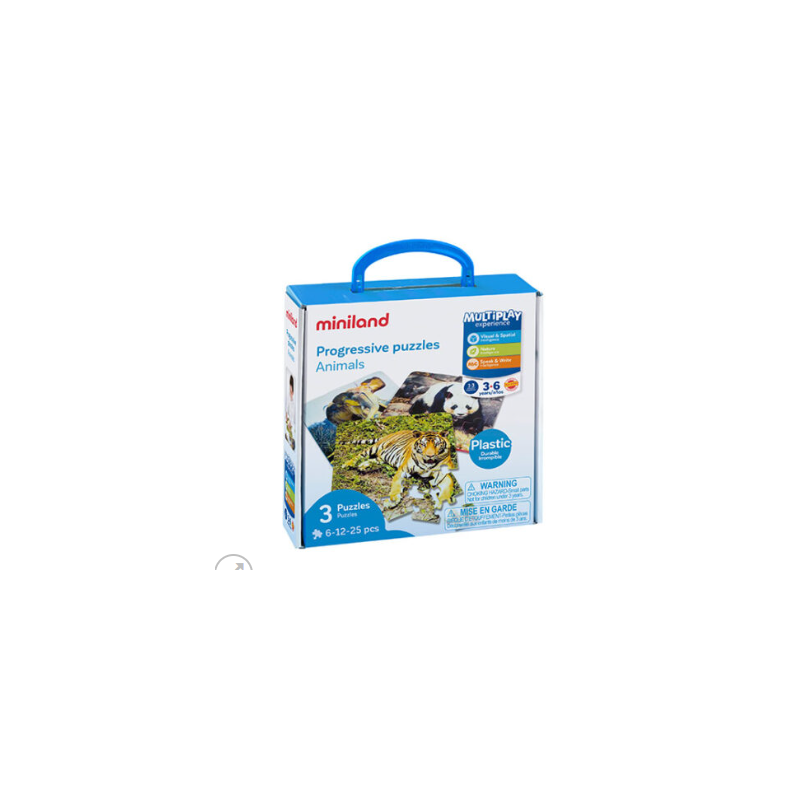 SET 3 PUZZLES PROGRESIVOS ANIMALES