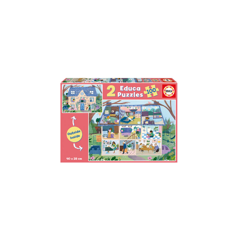 PUZZLE CASA DENTRO//FUERA 2  X 100 PIEZAS