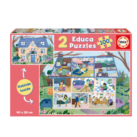PUZZLE CASA DENTRO//FUERA 2  X 100 PIEZAS