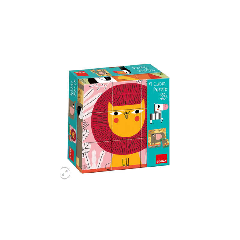 PUZZLE CUBOS ANIMALES 9 PIEZAS