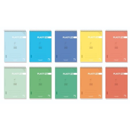 Plastipac - Bloc espiral A4 cuadrícula 4mm 80hj 90gr