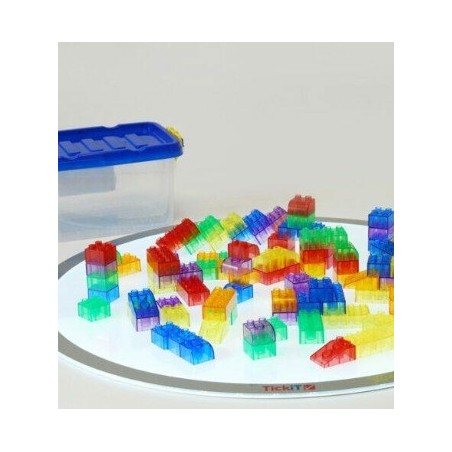 Set ladrillos encastrables translúcidos