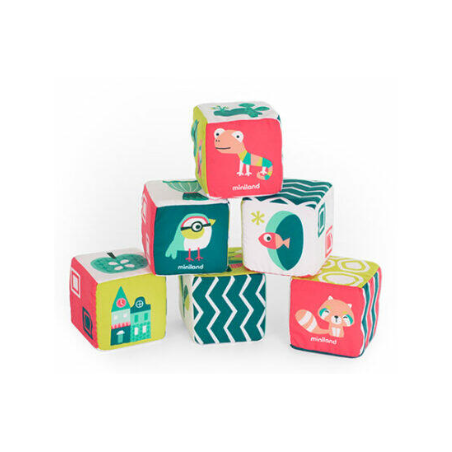 Set de cubos blanditos con sonajero